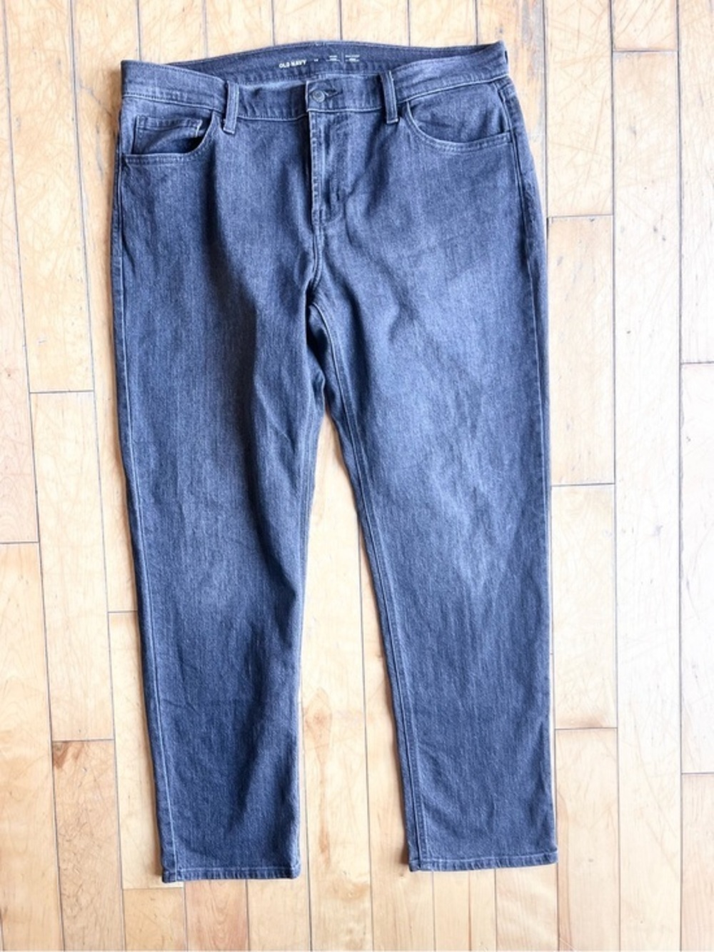 Old Navy Mid-Rise Boyfriend Charcoal Grey Jeans Size 12
